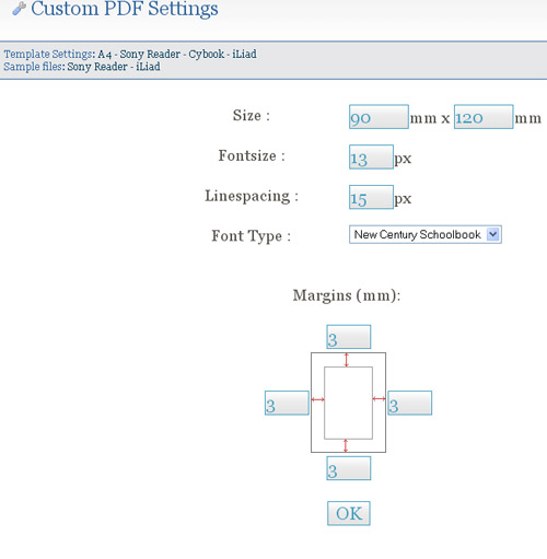 feedbooks custom pdf