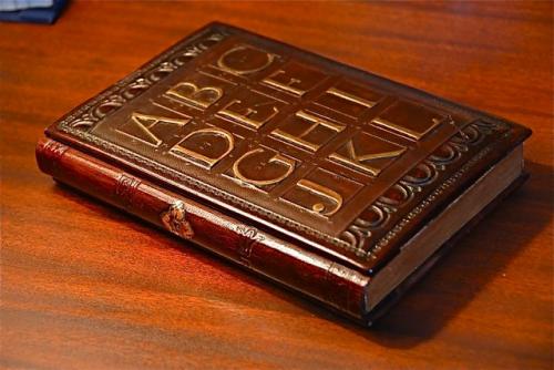 Hand made Kindle case designed to look like a book