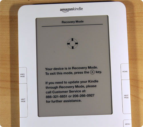 kindle 2 recovery mode