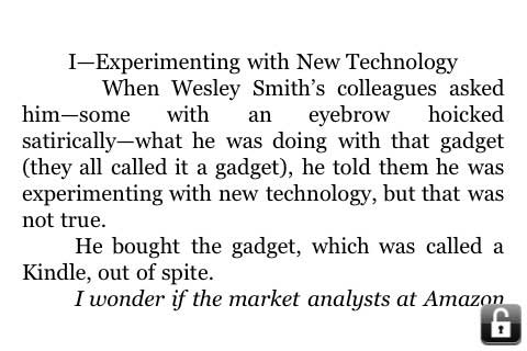 Kindle iPhone Landscape Reading