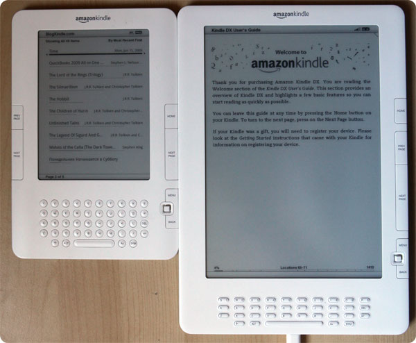 Kindle DX vs. Kindle 2