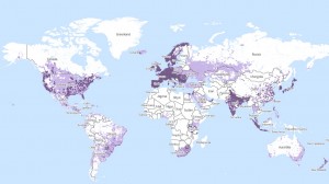 Kindle International Coverage Map