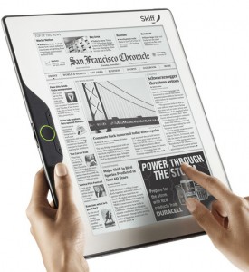 Skiff reader by hearst with LG micro foil display