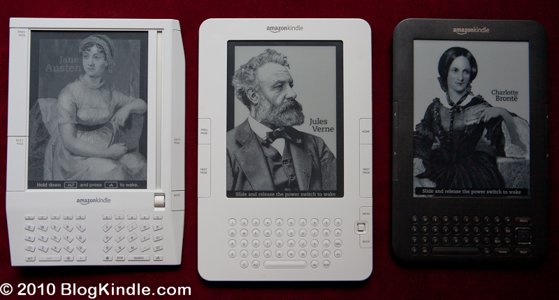 Kindle 1,2 and 3 side by side