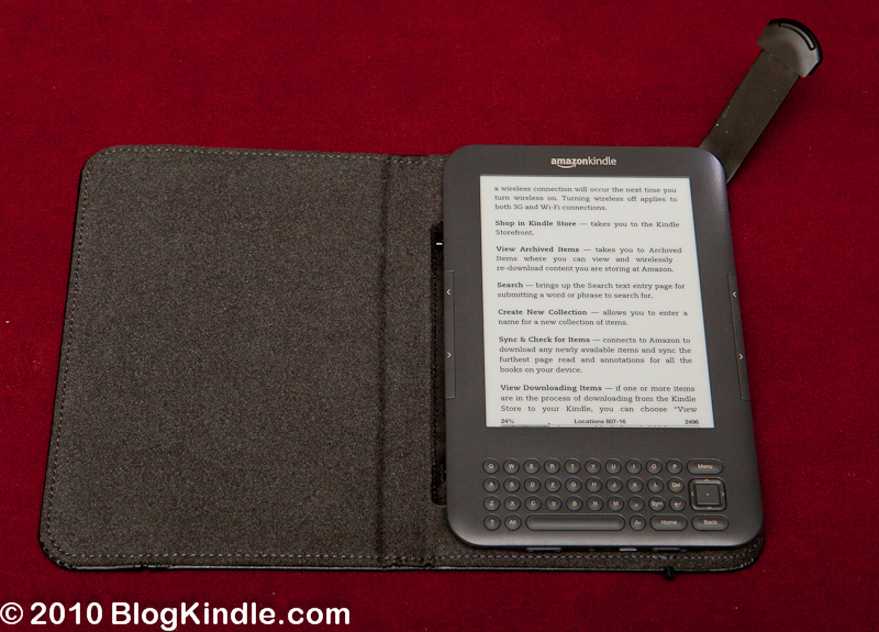 Kindle 3 in Lighted Leather Cover