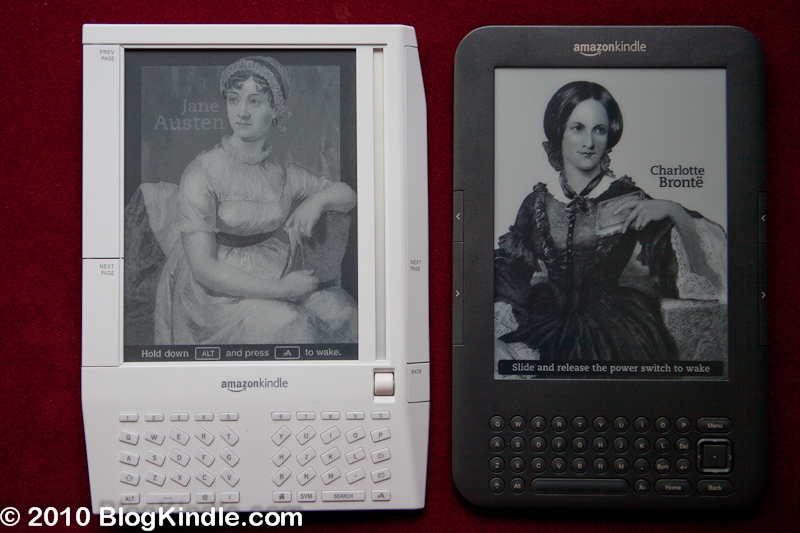 Kindle 3 and Kindle 1 side by side