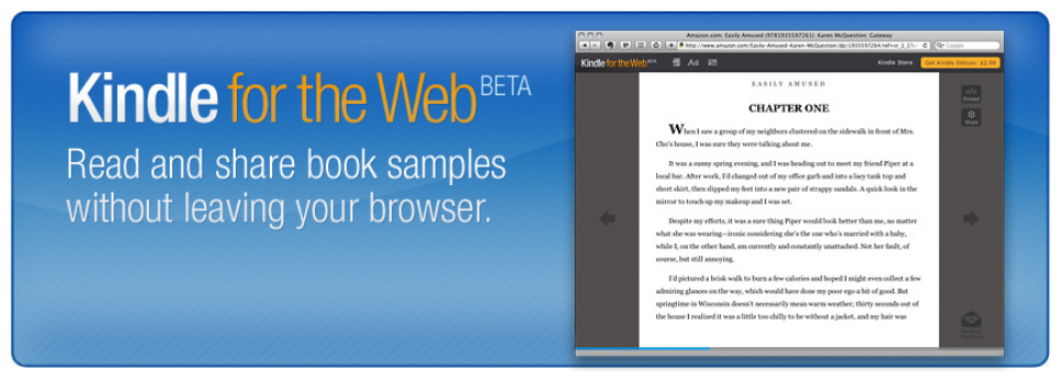 kindle for the web screenshot
