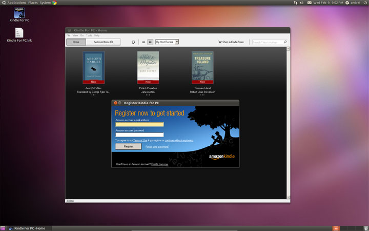Kindle on Linux Ubuntu