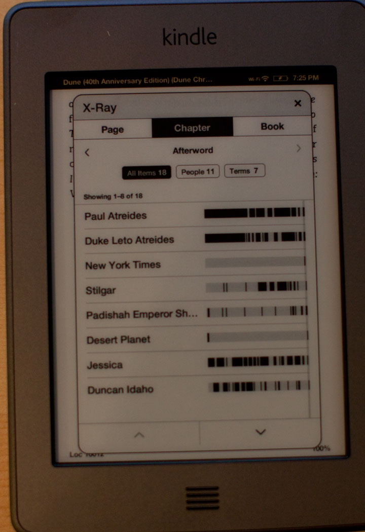Kindle Touch X-Ray